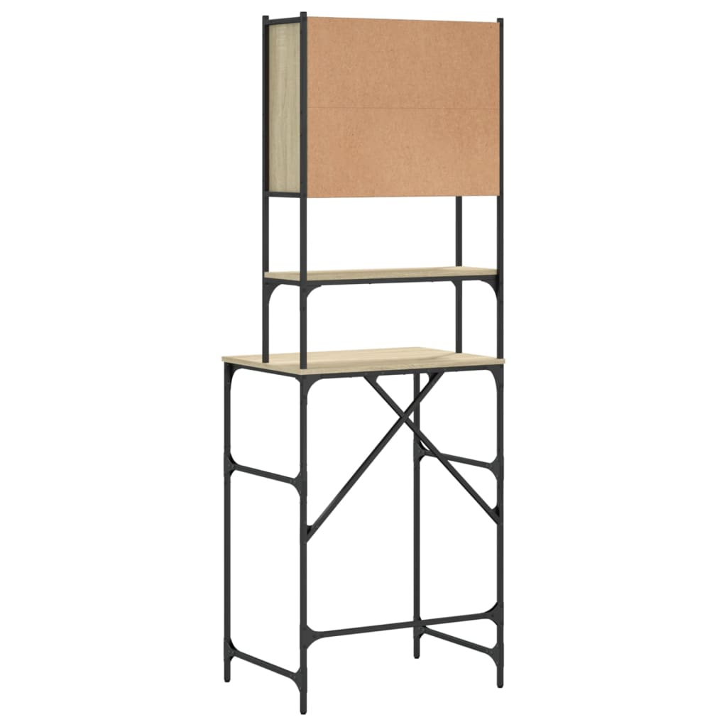 Wasmachinekast 68x48,5x194 cm sonoma eikenkleurig is nu te koop bij PeponiXL, paradijselijk wonen!