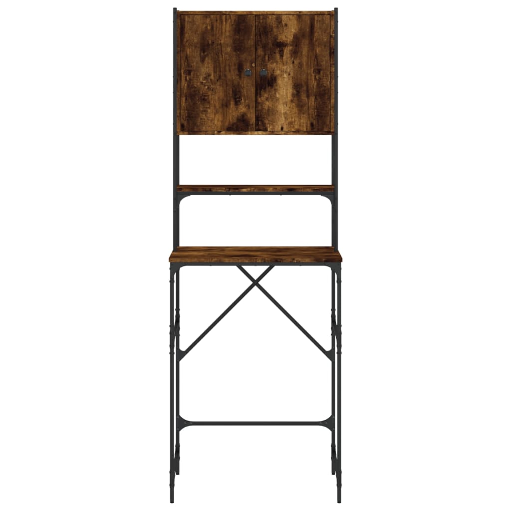 Wasmachinekast 68x48,5x194 cm gerookt eikenkleurig is nu te koop bij PeponiXL, paradijselijk wonen!