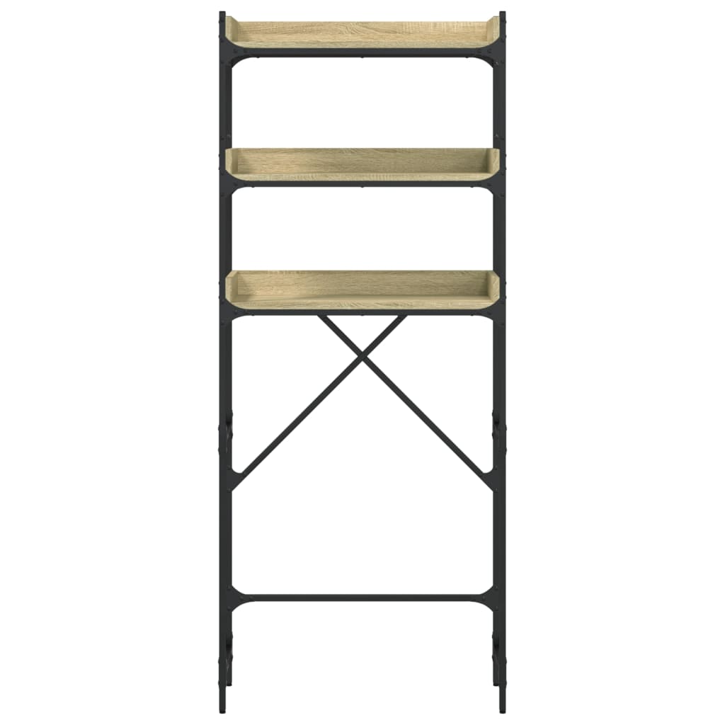 Wasmachinekast 67x25x163 cm bewerkt hout sonoma eikenkleurig is nu te koop bij PeponiXL, paradijselijk wonen!