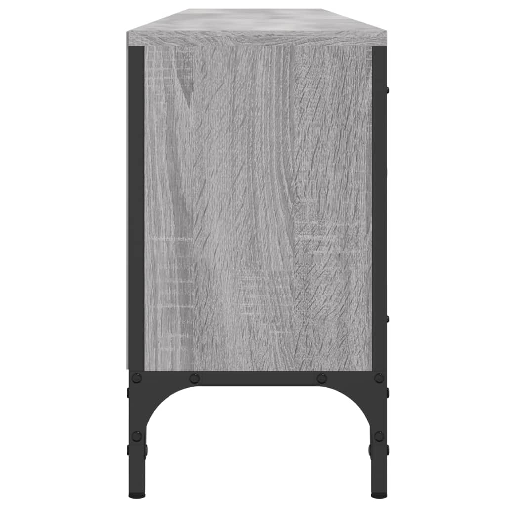 Tv-meubel met lade 200x25x44 cm bewerkt hout grijs sonoma eiken is nu te koop bij PeponiXL, paradijselijk wonen!