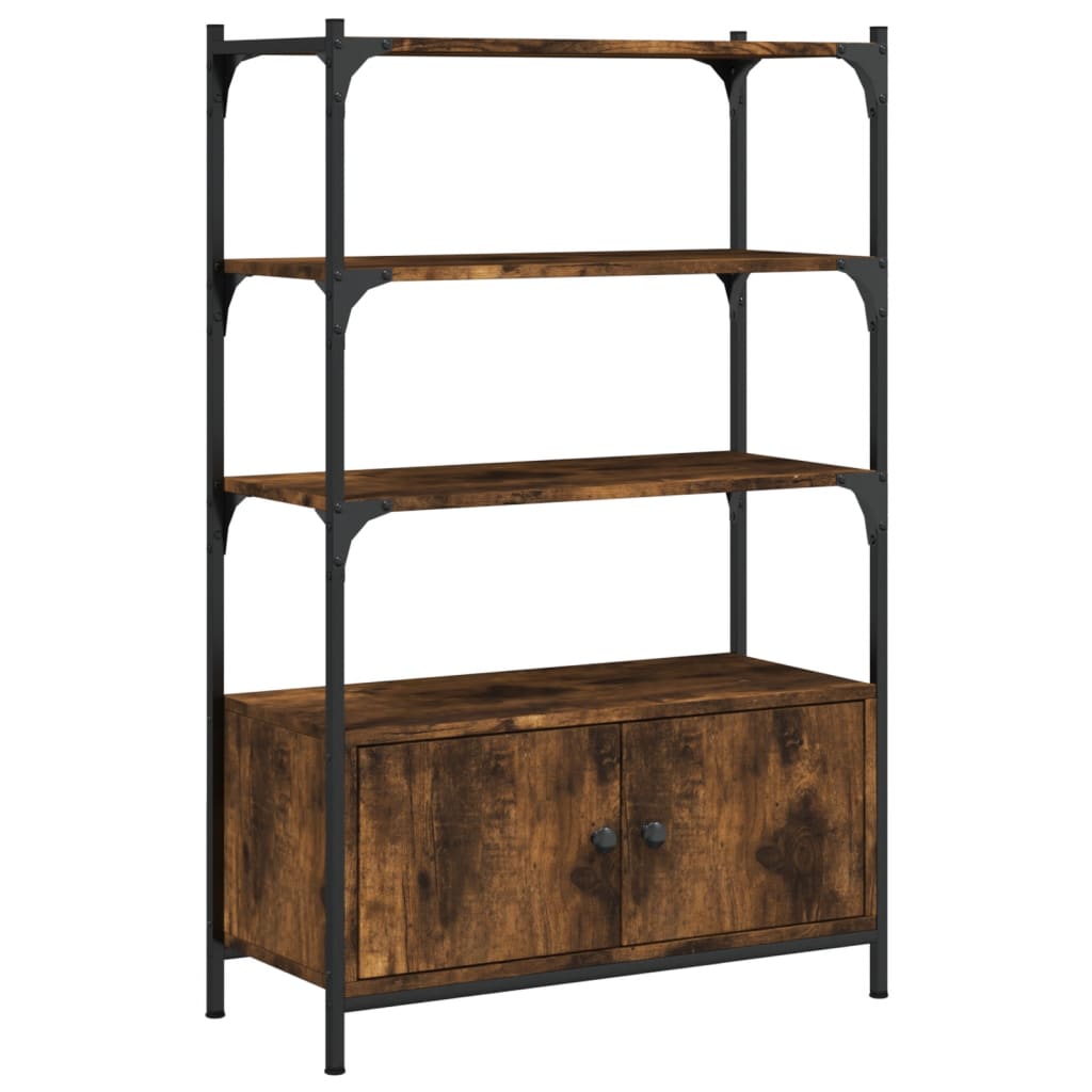 Boekenkast 3-laags 70x30x109,5 cm bewerkt hout gerookt eiken is nu te koop bij PeponiXL, paradijselijk wonen!