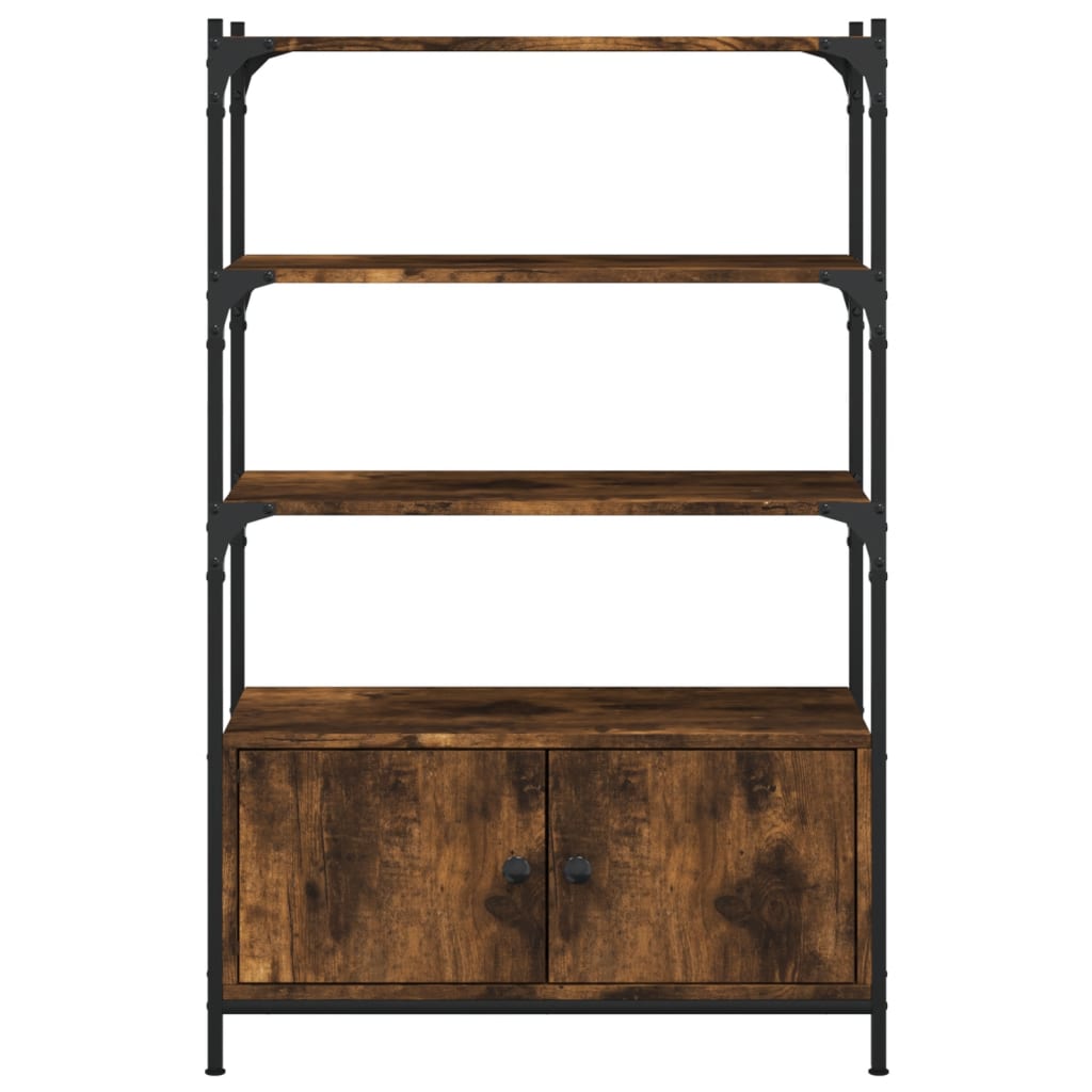 Boekenkast 3-laags 70x30x109,5 cm bewerkt hout gerookt eiken is nu te koop bij PeponiXL, paradijselijk wonen!