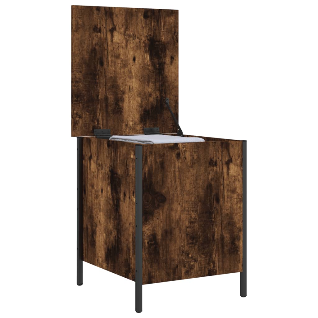 Opbergbankje 40x42,5x50 cm bewerkt hout gerookt eikenkleurig is nu te koop bij PeponiXL, paradijselijk wonen!