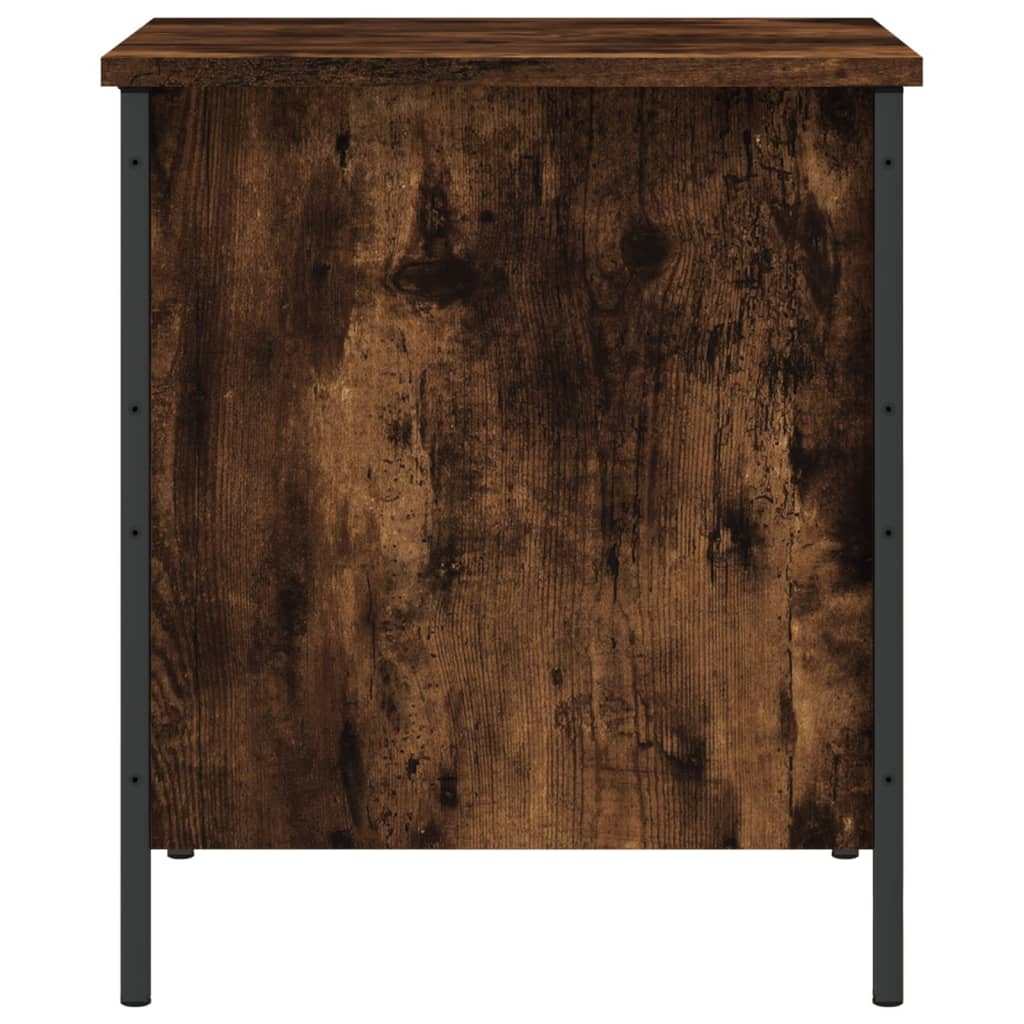 Opbergbankje 40x42,5x50 cm bewerkt hout gerookt eikenkleurig is nu te koop bij PeponiXL, paradijselijk wonen!