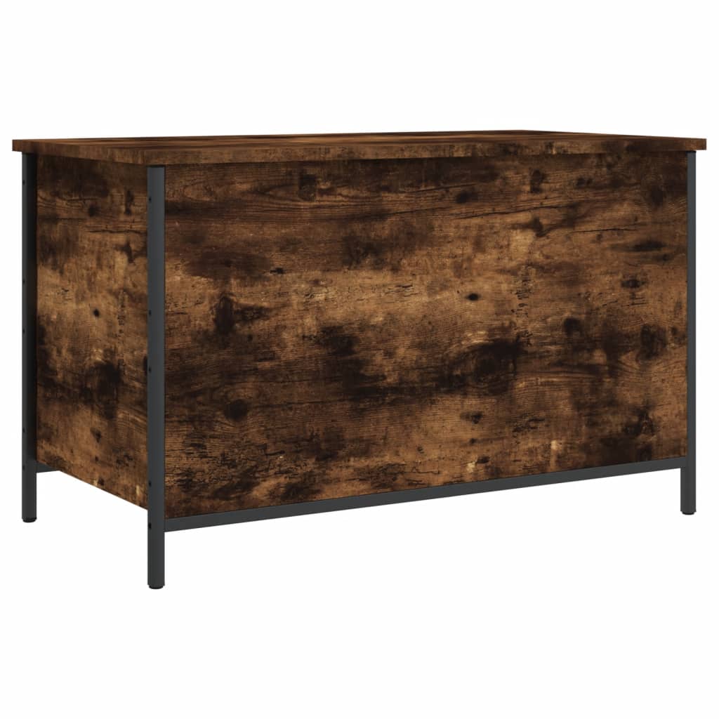 Opbergbankje 80x42,5x50 cm bewerkt hout gerookt eikenkleurig is nu te koop bij PeponiXL, paradijselijk wonen!