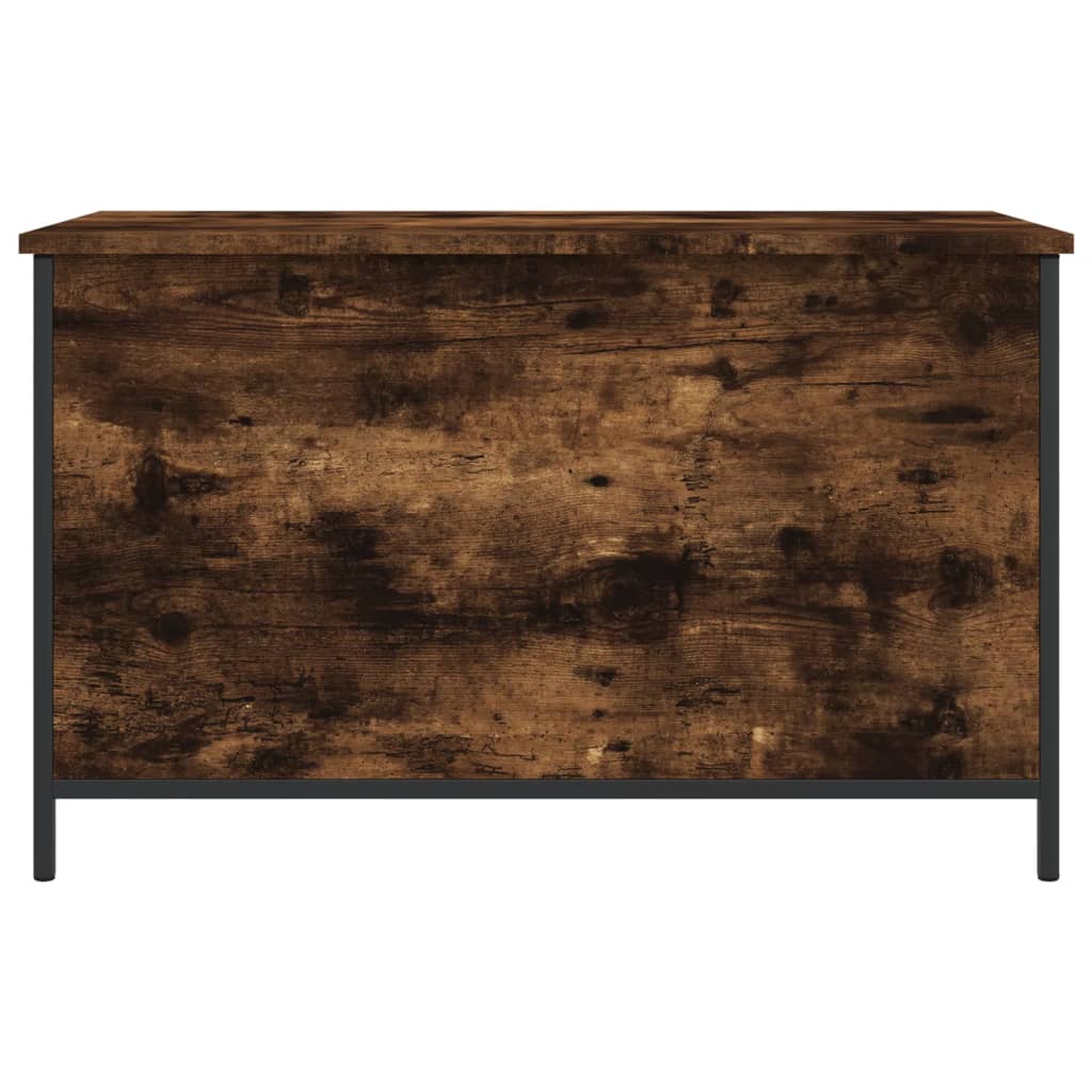 Opbergbankje 80x42,5x50 cm bewerkt hout gerookt eikenkleurig is nu te koop bij PeponiXL, paradijselijk wonen!
