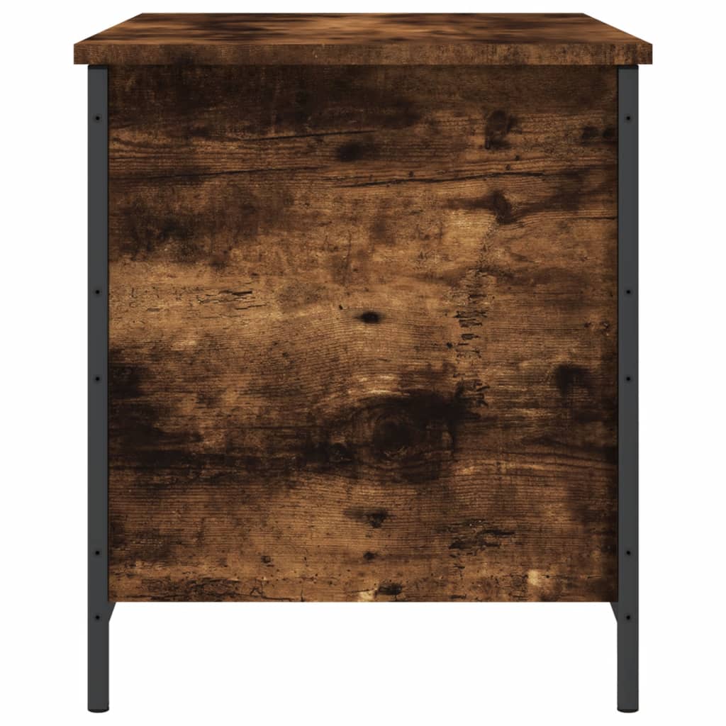 Opbergbankje 80x42,5x50 cm bewerkt hout gerookt eikenkleurig is nu te koop bij PeponiXL, paradijselijk wonen!