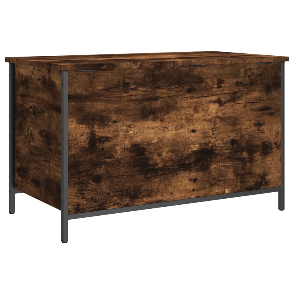 Opbergbankje 80x42,5x50 cm bewerkt hout gerookt eikenkleurig is nu te koop bij PeponiXL, paradijselijk wonen!