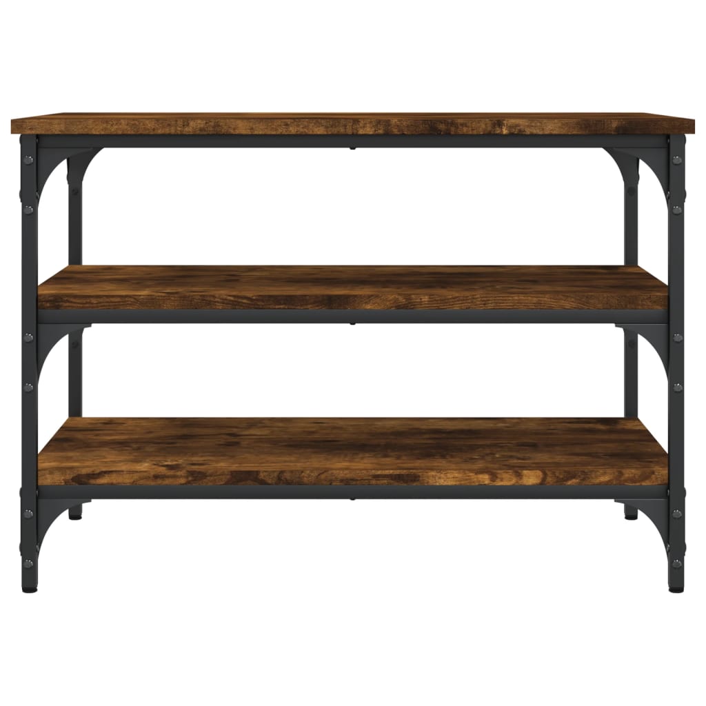 Schoenenbankje 70x38,5x49 cm bewerkt hout gerookt eikenkleurig is nu te koop bij PeponiXL, paradijselijk wonen!