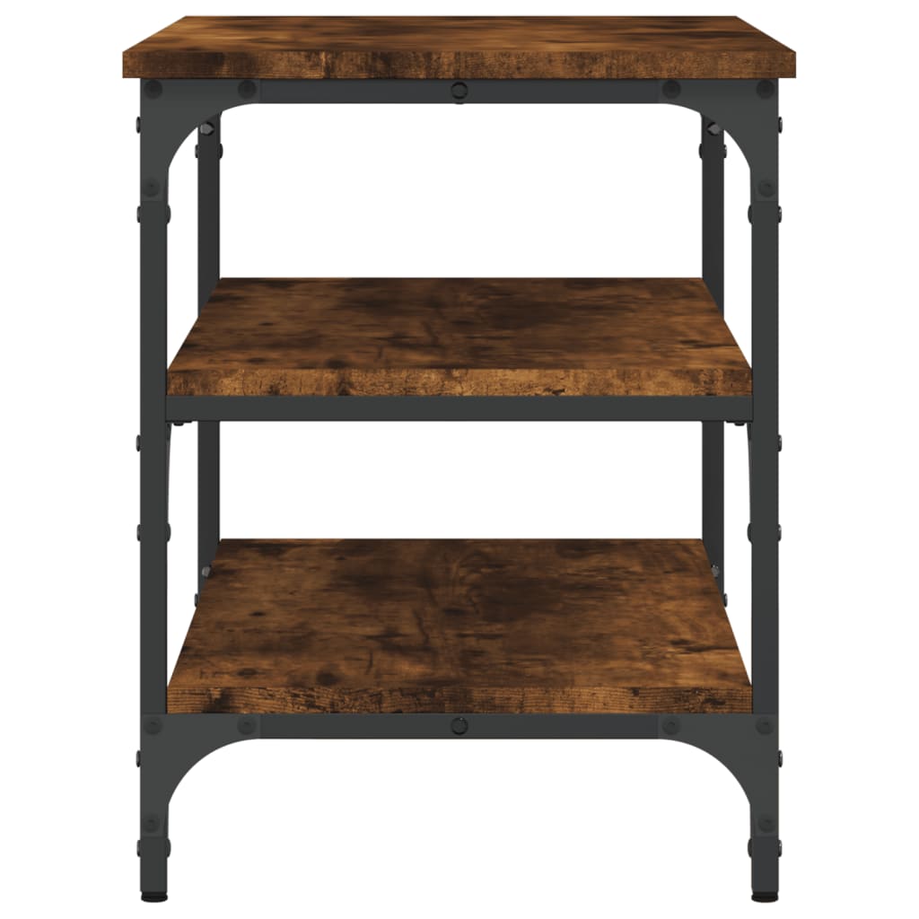Schoenenbankje 70x38,5x49 cm bewerkt hout gerookt eikenkleurig is nu te koop bij PeponiXL, paradijselijk wonen!