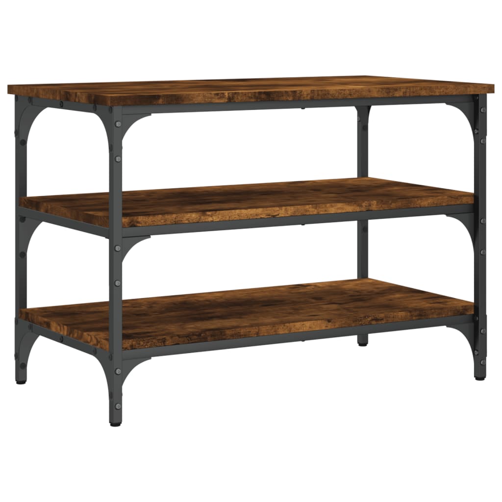 Schoenenbankje 70x38,5x49 cm bewerkt hout gerookt eikenkleurig is nu te koop bij PeponiXL, paradijselijk wonen!