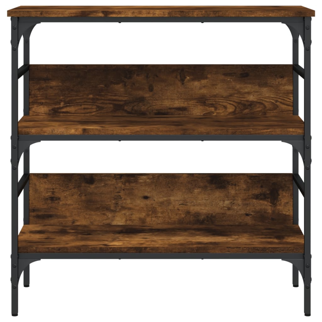 Wandtafel 75x32x75 cm bewerkt hout gerookt eikenkleurig is nu te koop bij PeponiXL, paradijselijk wonen!