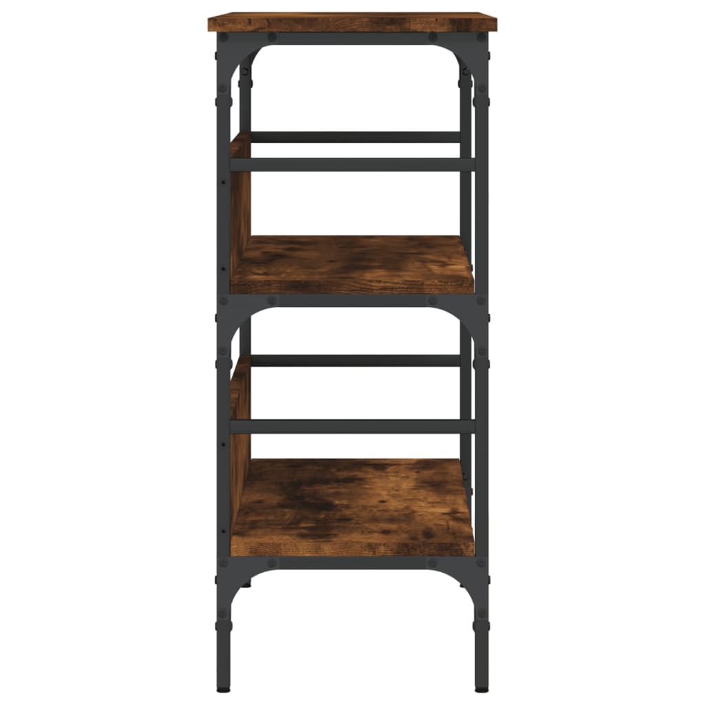 Wandtafel 75x32x75 cm bewerkt hout gerookt eikenkleurig is nu te koop bij PeponiXL, paradijselijk wonen!