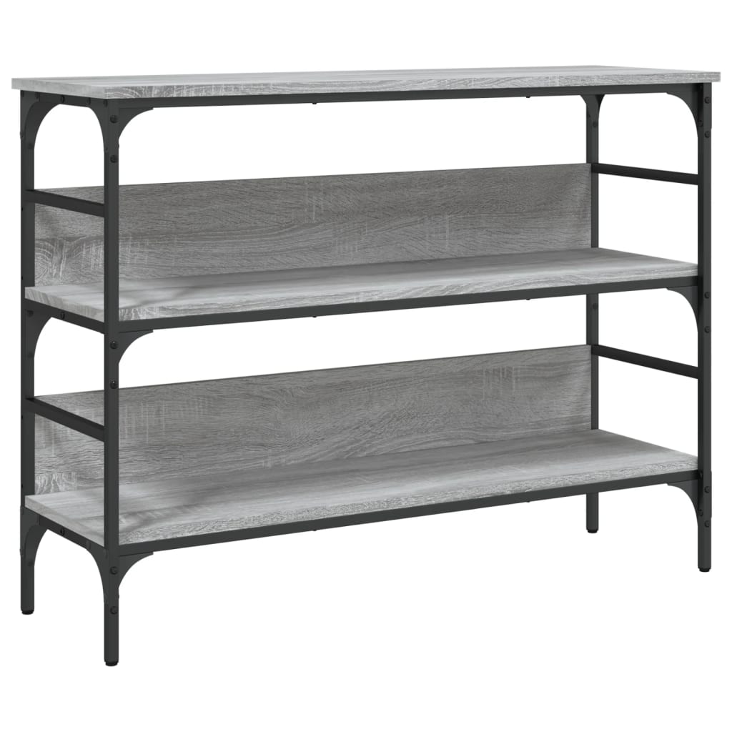 Wandtafel 100x32x75 cm bewerkt hout grijs sonoma eikenkleurig is nu te koop bij PeponiXL, paradijselijk wonen!
