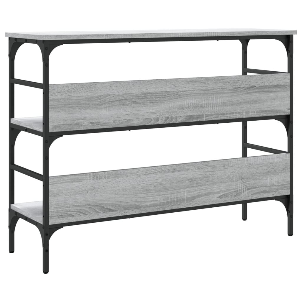 Wandtafel 100x32x75 cm bewerkt hout grijs sonoma eikenkleurig is nu te koop bij PeponiXL, paradijselijk wonen!