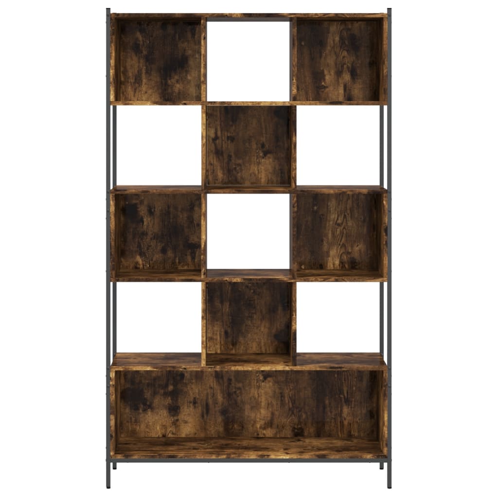 Boekenkast 102x28x172 cm bewerkt hout gerookt eikenkleurig is nu te koop bij PeponiXL, paradijselijk wonen!