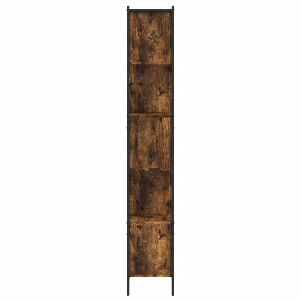 Boekenkast 102x28x172 cm bewerkt hout gerookt eikenkleurig is nu te koop bij PeponiXL, paradijselijk wonen!