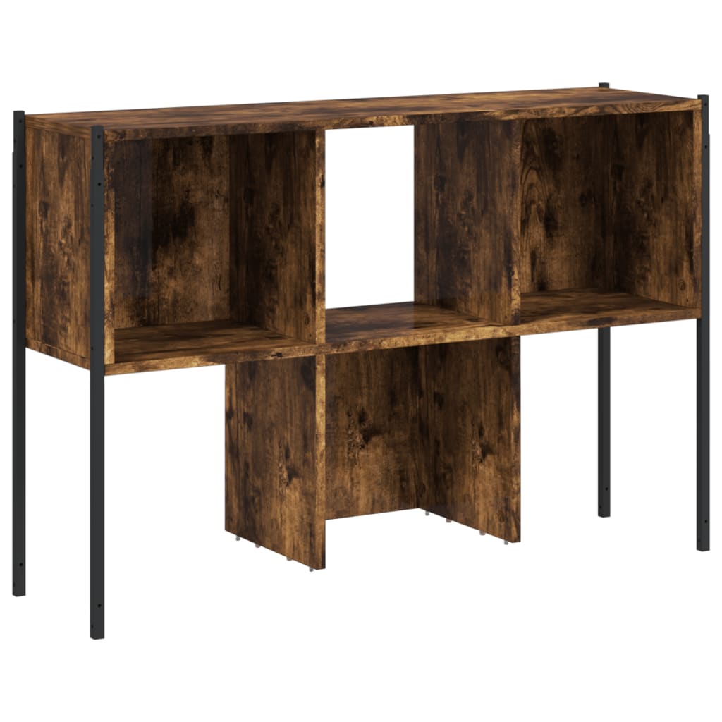 Boekenkast 102x28x172 cm bewerkt hout gerookt eikenkleurig is nu te koop bij PeponiXL, paradijselijk wonen!