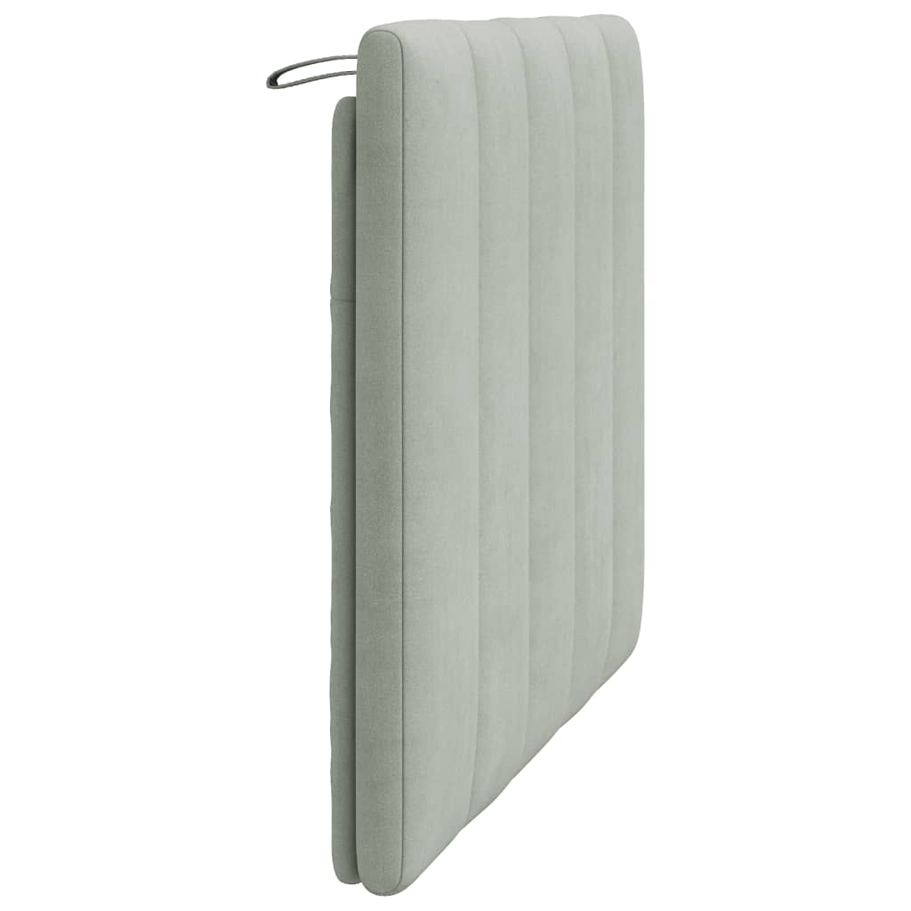 Hoofdbordkussen "Hanko" Lichtgrijs 100 cm Fluweel is nu te koop bij PeponiXL, paradijselijk wonen!