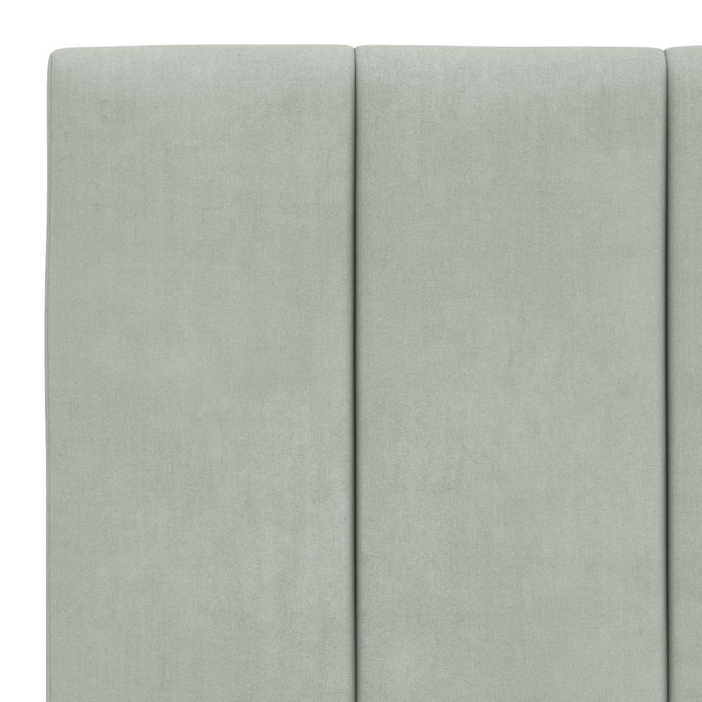 Hoofdbordkussen "Hanko" Lichtgrijs 100 cm Fluweel is nu te koop bij PeponiXL, paradijselijk wonen!
