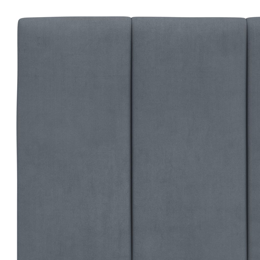 Hoofdbordkussen "Hanko" Donkergrijs 100 cm Fluweel is nu te koop bij PeponiXL, paradijselijk wonen!