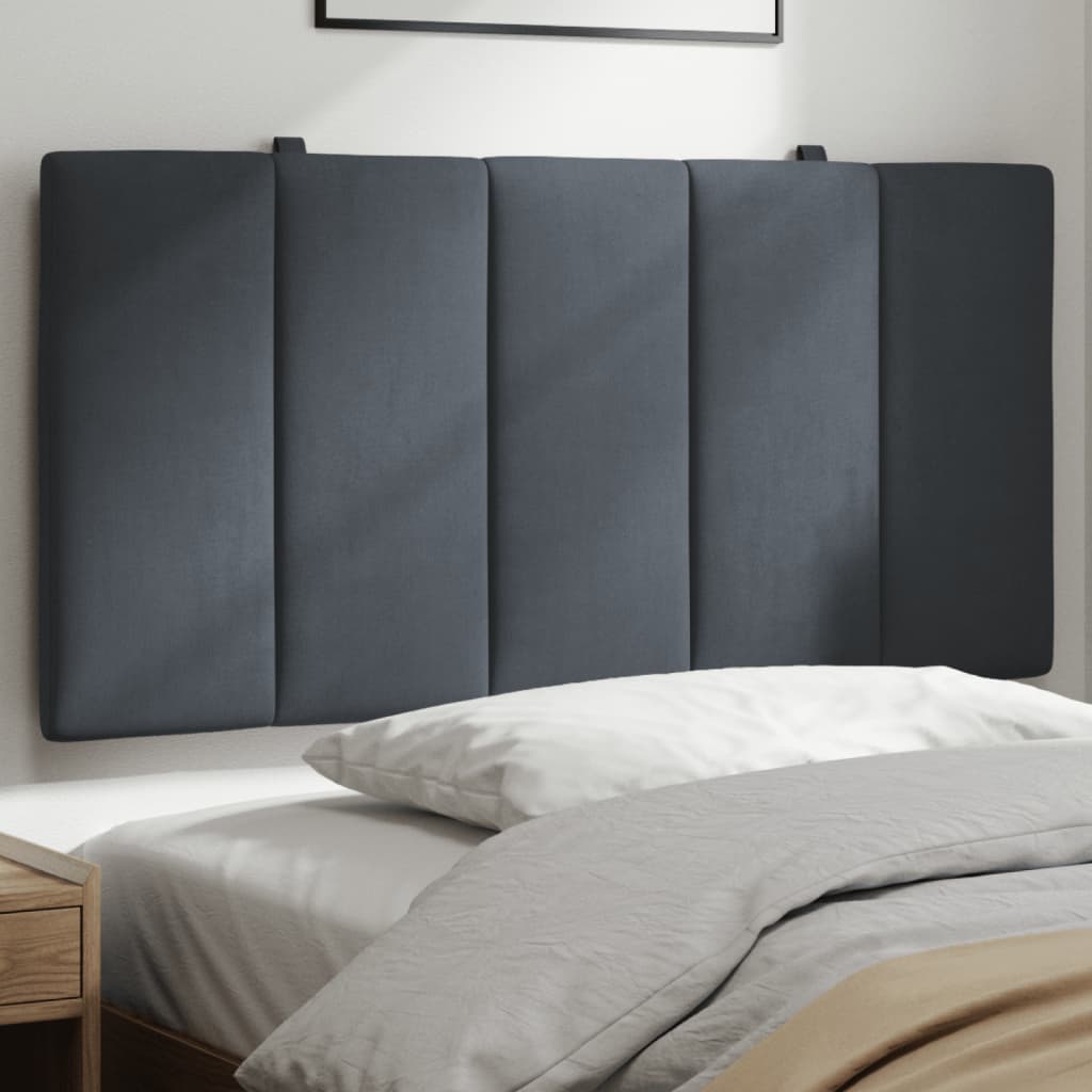 Hoofdbordkussen "Hanko" Donkergrijs 100 cm Fluweel is nu te koop bij PeponiXL, paradijselijk wonen!
