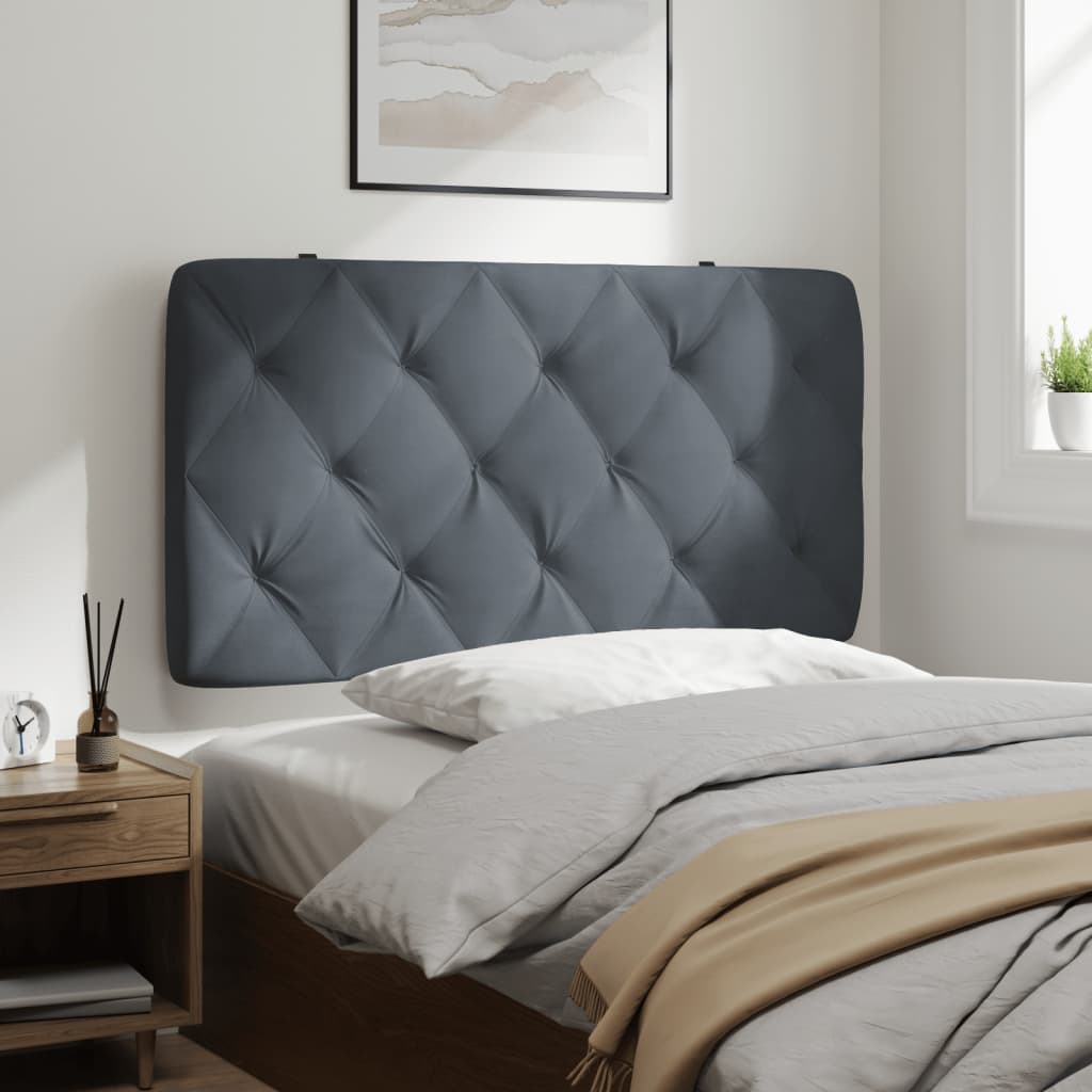 Hoofdbordkussen Donkergrijs 100 cm Fluweel is nu te koop bij PeponiXL, paradijselijk wonen!