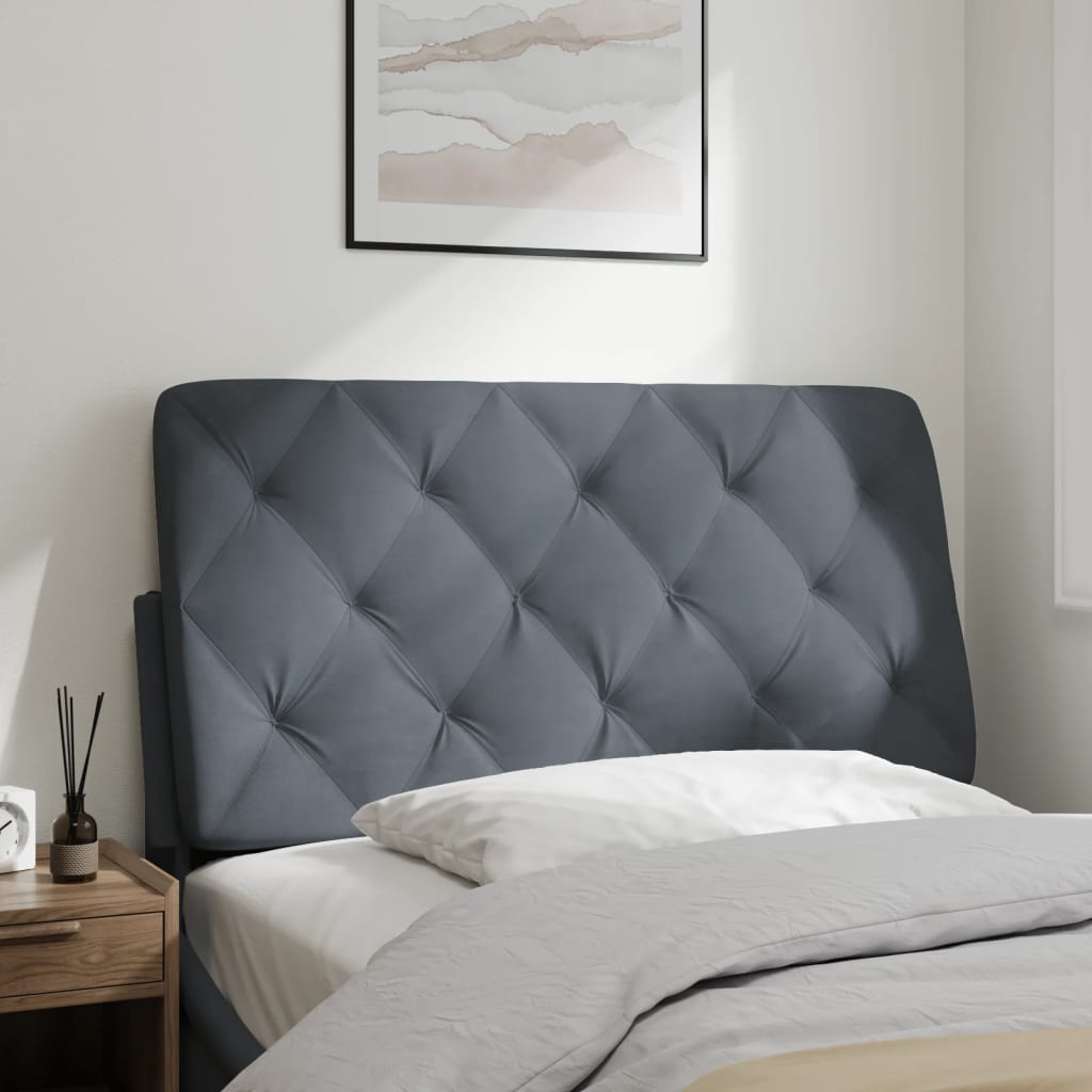 Hoofdbordkussen Donkergrijs 100 cm Fluweel is nu te koop bij PeponiXL, paradijselijk wonen!