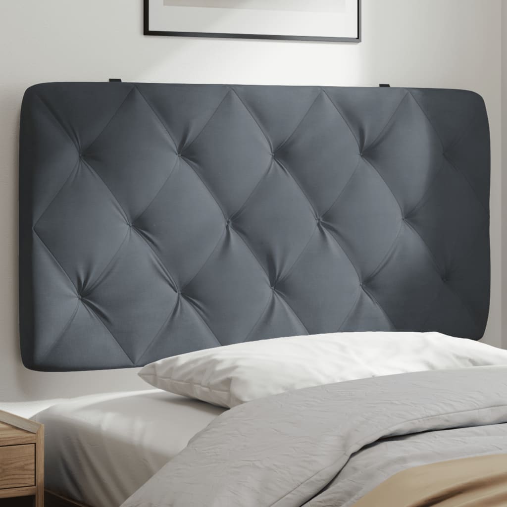 Hoofdbordkussen Donkergrijs 100 cm Fluweel is nu te koop bij PeponiXL, paradijselijk wonen!