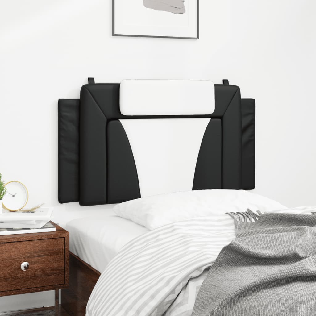 Hoofdbordkussen "Viana" Zwart-wit 100 cm Kunstleer is nu te koop bij PeponiXL, paradijselijk wonen!