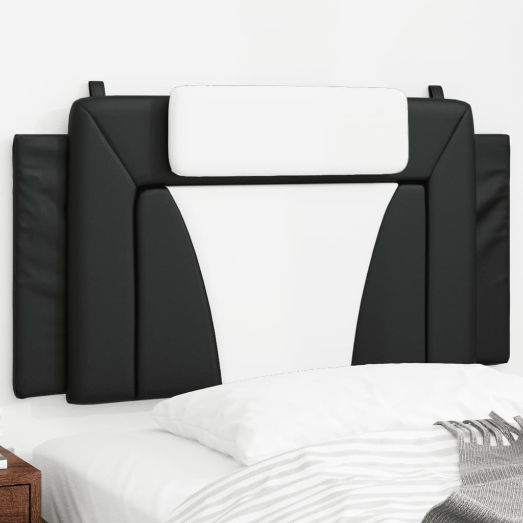 Hoofdbordkussen "Viana" Zwart-wit 100 cm Kunstleer is nu te koop bij PeponiXL, paradijselijk wonen!