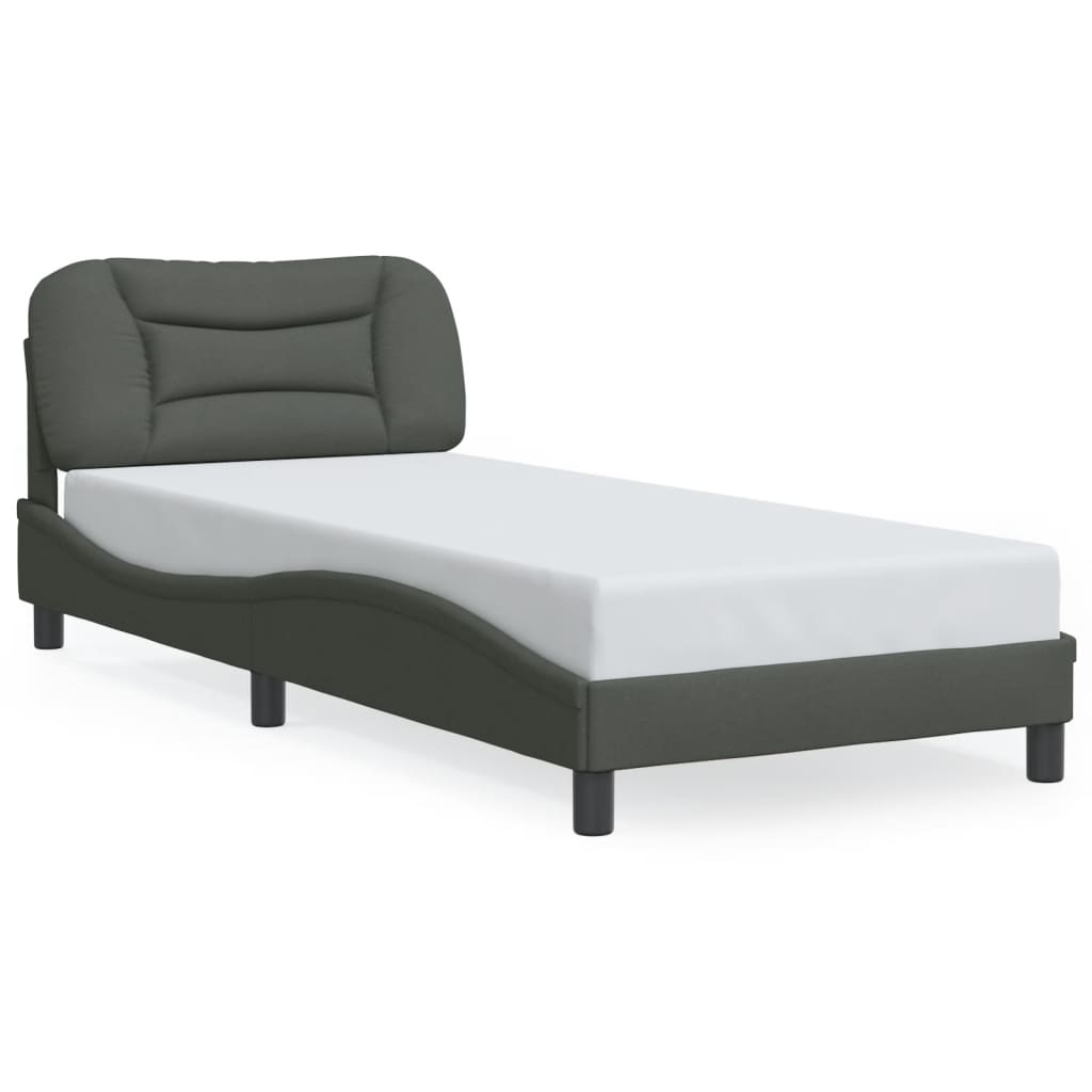 Bedframe zonder matras "Hvar" 80x200 cm stof donkergrijs is nu te koop bij PeponiXL, paradijselijk wonen!