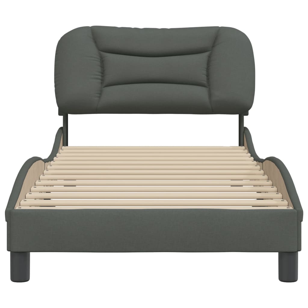 Bedframe zonder matras "Hvar" 80x200 cm stof donkergrijs is nu te koop bij PeponiXL, paradijselijk wonen!