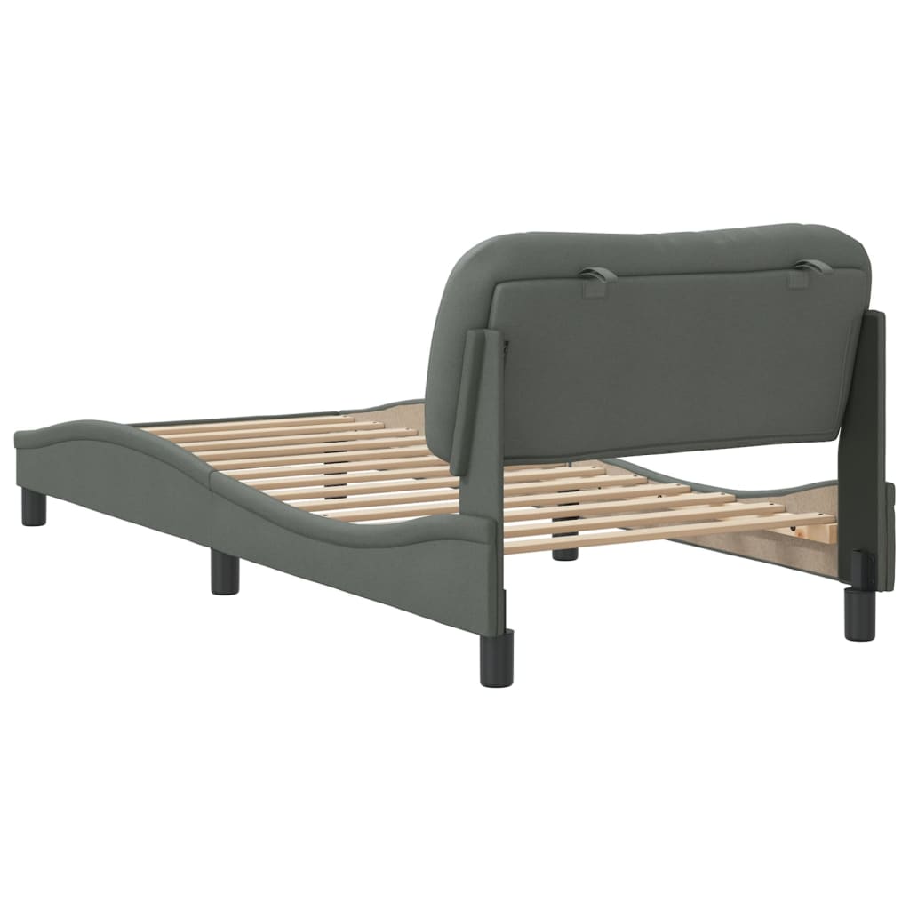 Bedframe zonder matras "Hvar" 80x200 cm stof donkergrijs is nu te koop bij PeponiXL, paradijselijk wonen!