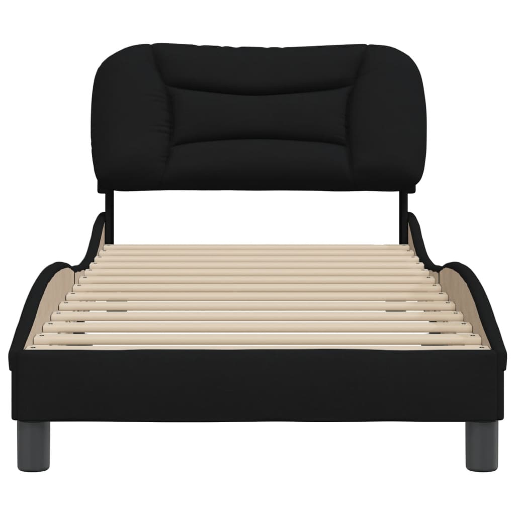 Bedframe zonder matras "Hvar" 80x200 cm stof zwart is nu te koop bij PeponiXL, paradijselijk wonen!