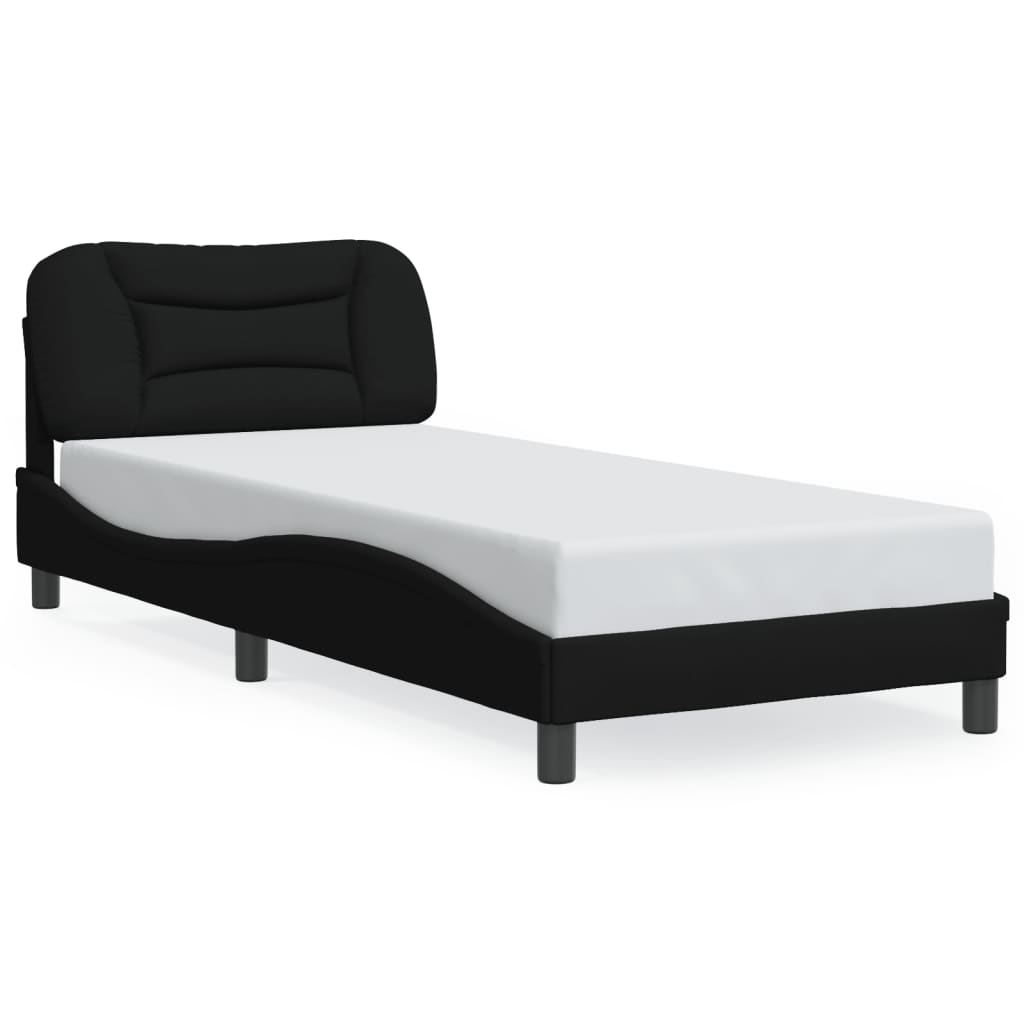 Bedframe zonder matras "Hvar" 80x200 cm stof zwart is nu te koop bij PeponiXL, paradijselijk wonen!