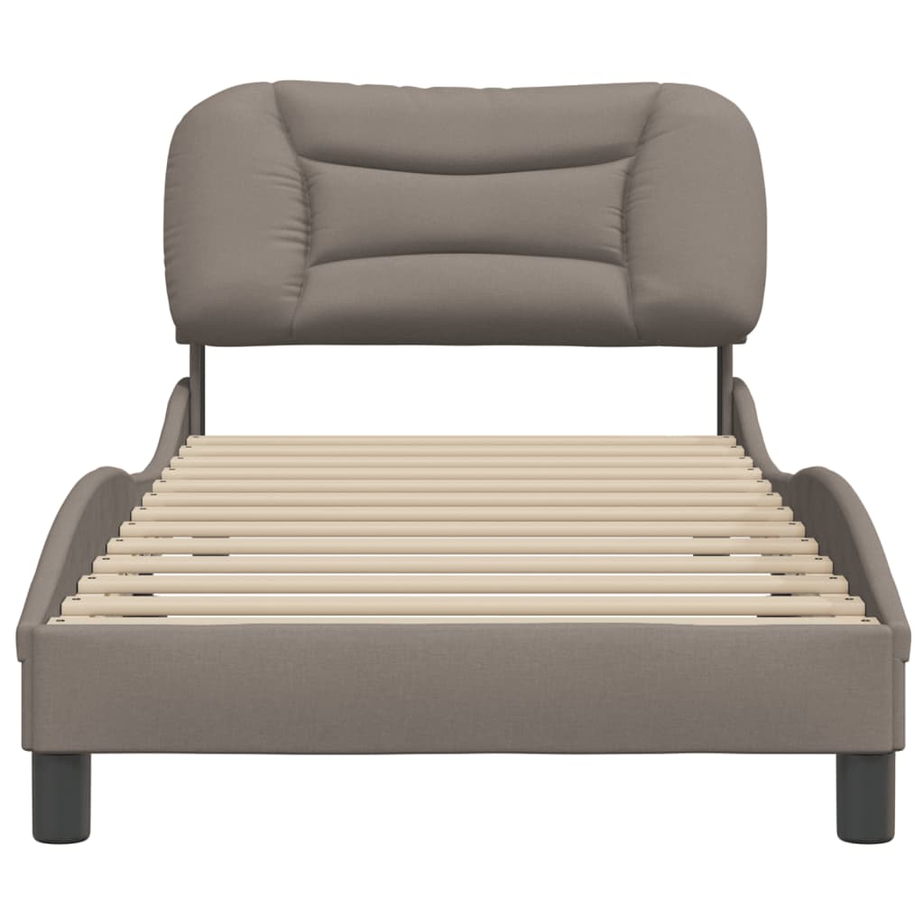 Bedframe zonder matras "Hvar" 80x200 cm stof taupe is nu te koop bij PeponiXL, paradijselijk wonen!