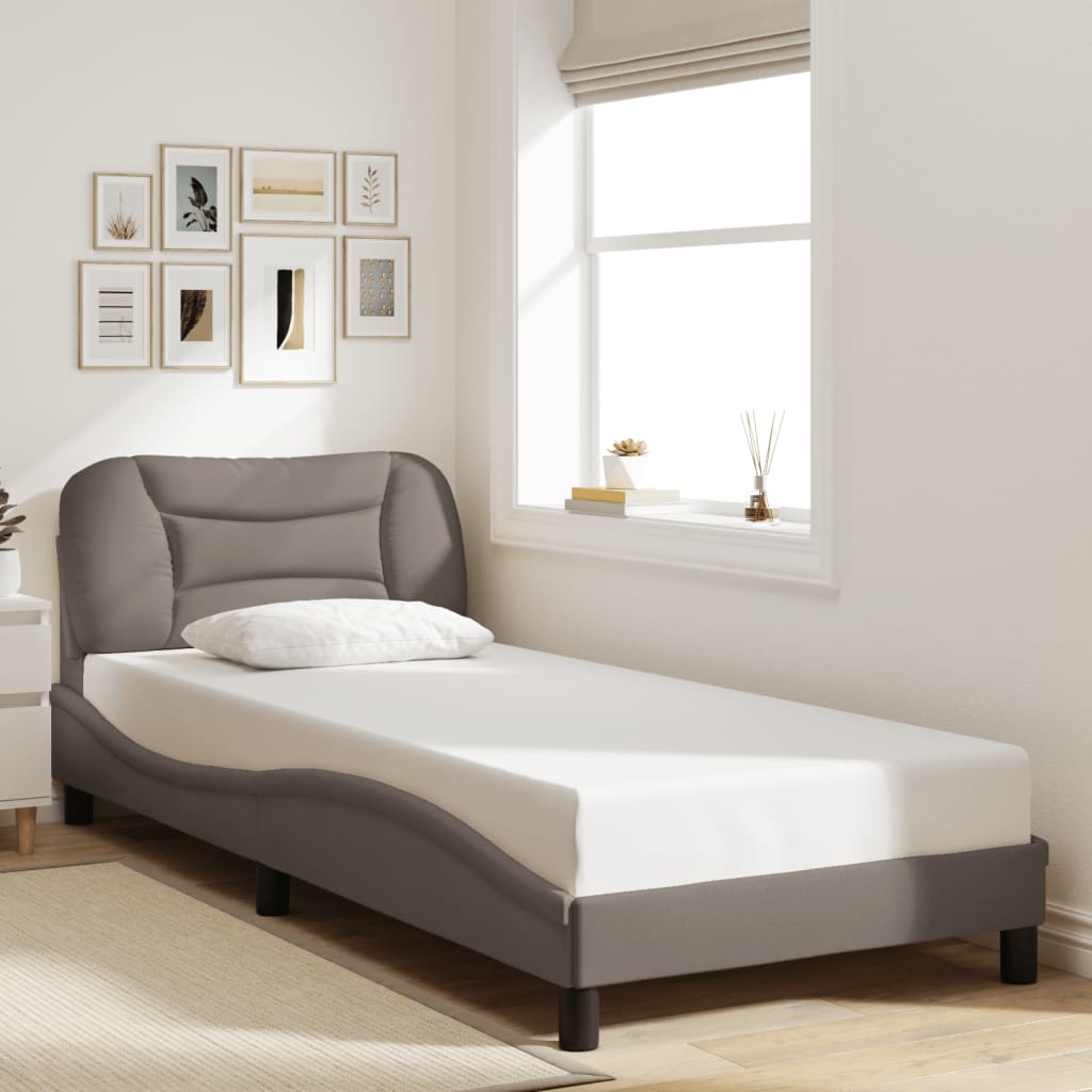 Bedframe zonder matras "Hvar" 80x200 cm stof taupe is nu te koop bij PeponiXL, paradijselijk wonen!