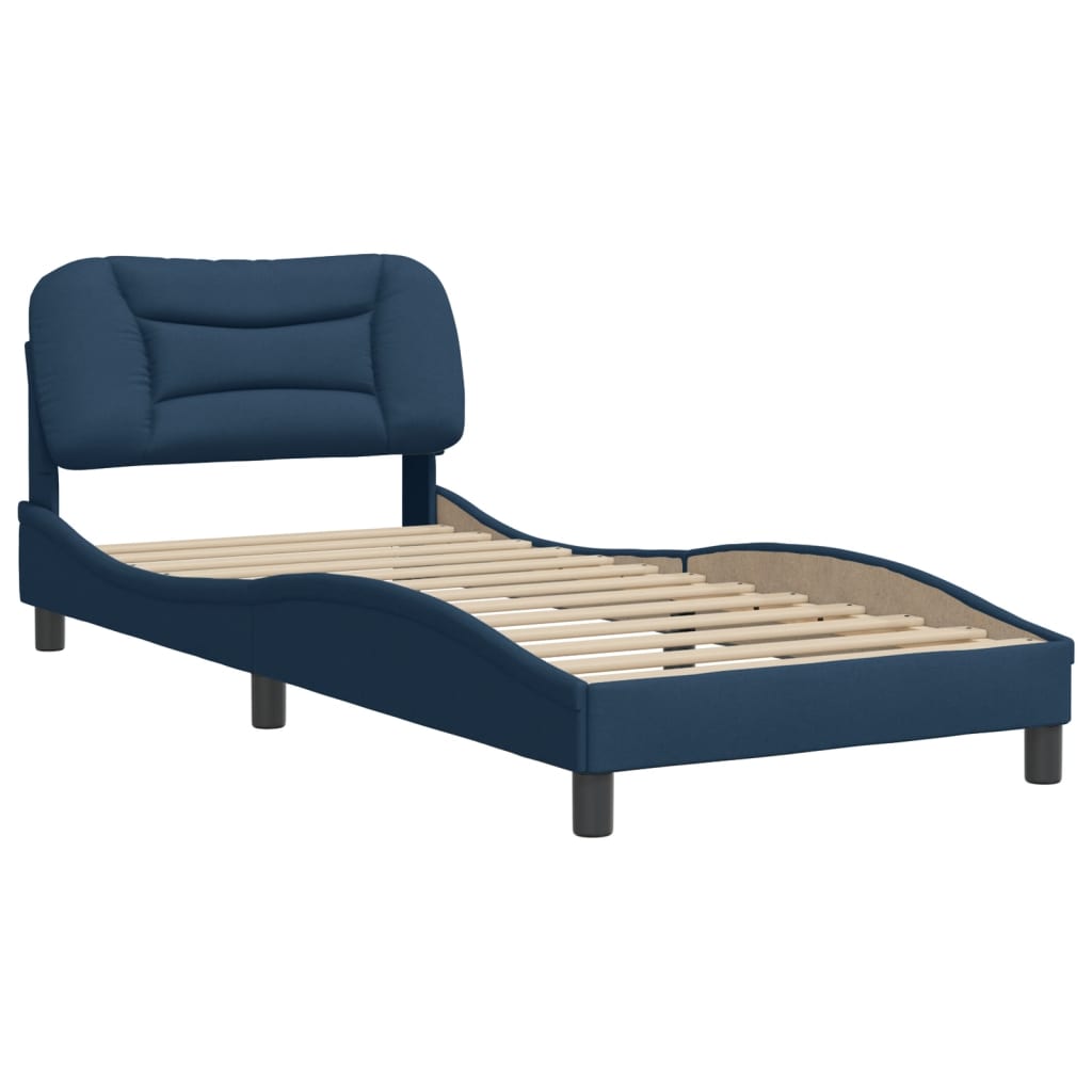 Bedframe zonder matras "Hvar" 80x200 cm stof blauw is nu te koop bij PeponiXL, paradijselijk wonen!
