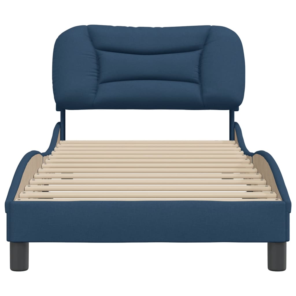 Bedframe zonder matras "Hvar" 80x200 cm stof blauw is nu te koop bij PeponiXL, paradijselijk wonen!