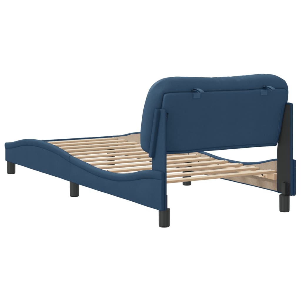 Bedframe zonder matras "Hvar" 80x200 cm stof blauw is nu te koop bij PeponiXL, paradijselijk wonen!