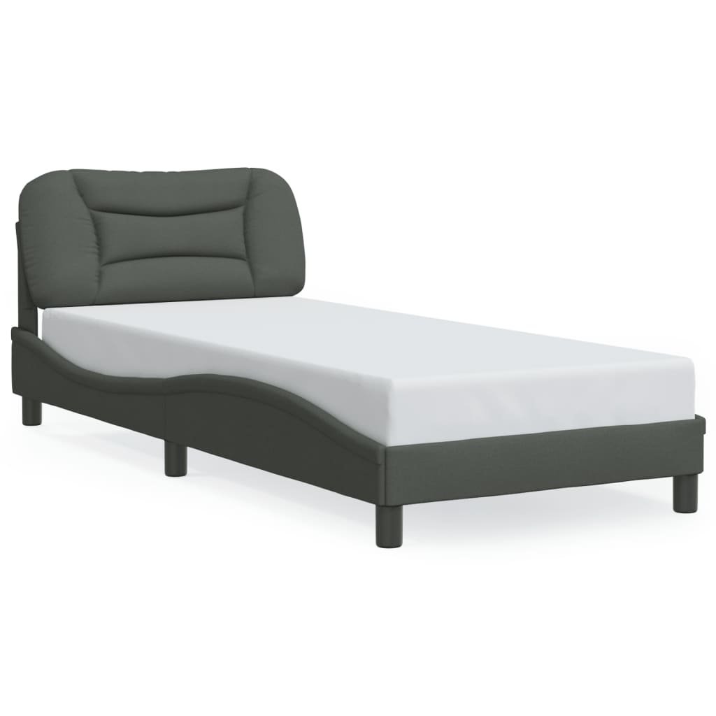 Bedframe zonder matras "Hvar" 90x190 cm stof donkergrijs is nu te koop bij PeponiXL, paradijselijk wonen!