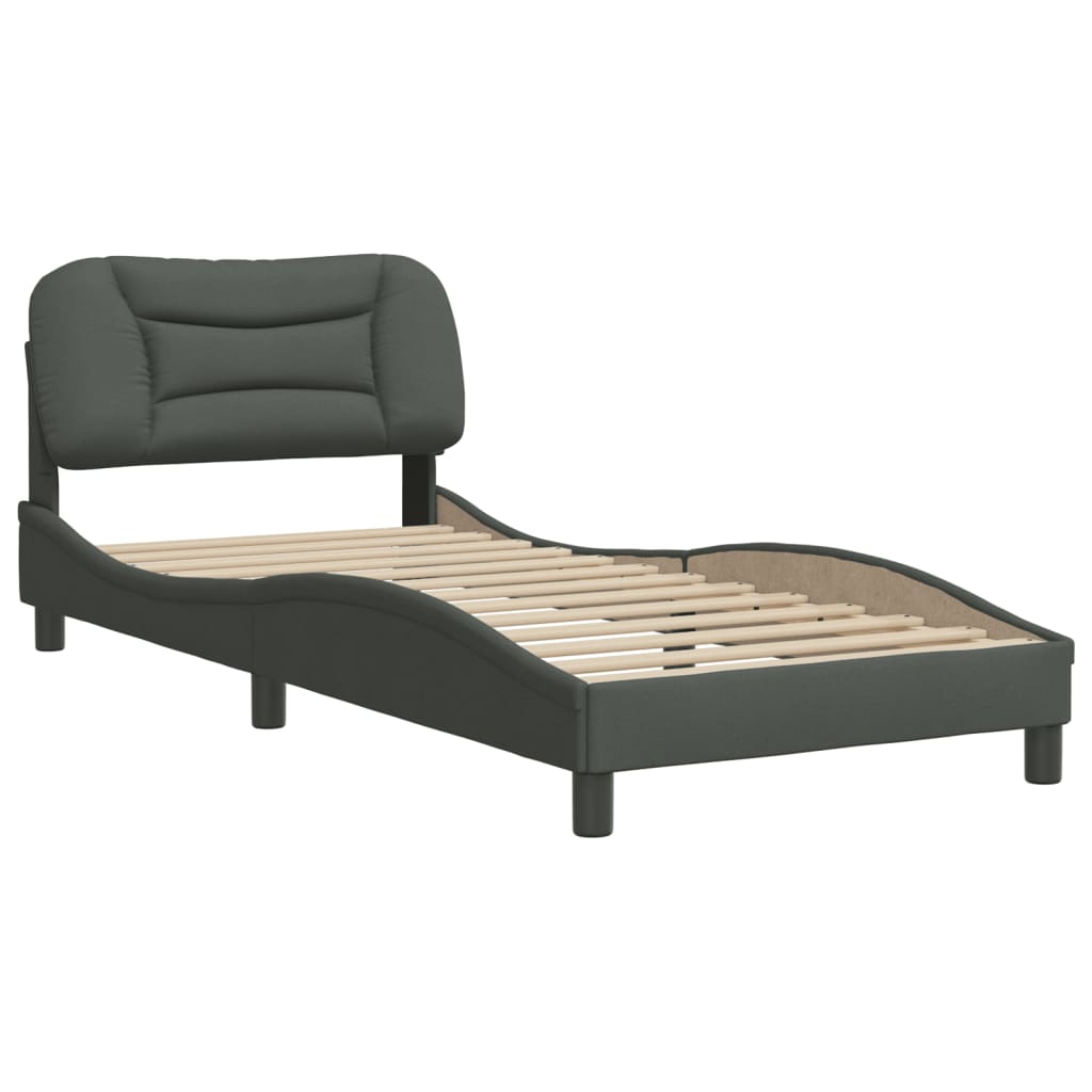 Bedframe zonder matras "Hvar" 90x190 cm stof donkergrijs is nu te koop bij PeponiXL, paradijselijk wonen!
