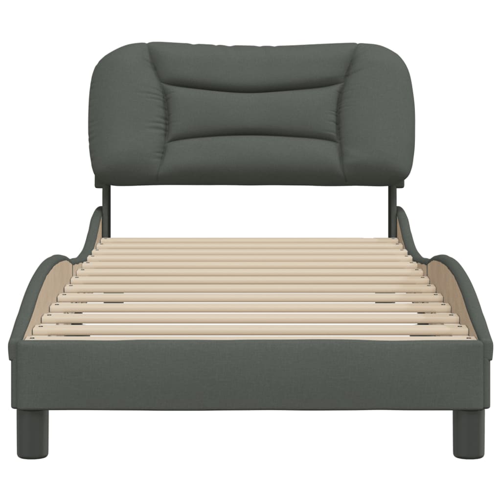 Bedframe zonder matras "Hvar" 90x190 cm stof donkergrijs is nu te koop bij PeponiXL, paradijselijk wonen!