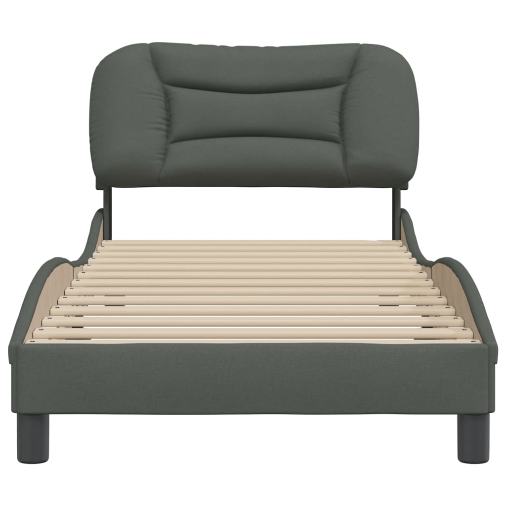 Bedframe zonder matras "Hvar" 90x200 cm stof donkergrijs is nu te koop bij PeponiXL, paradijselijk wonen!