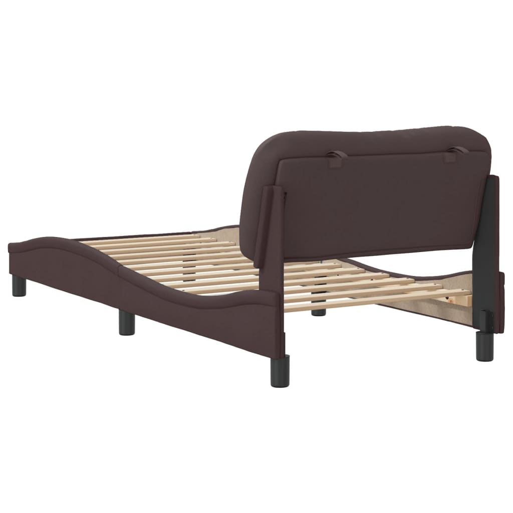 Bedframe zonder matras "Hvar" 90x200 cm stof donkerbruin is nu te koop bij PeponiXL, paradijselijk wonen!