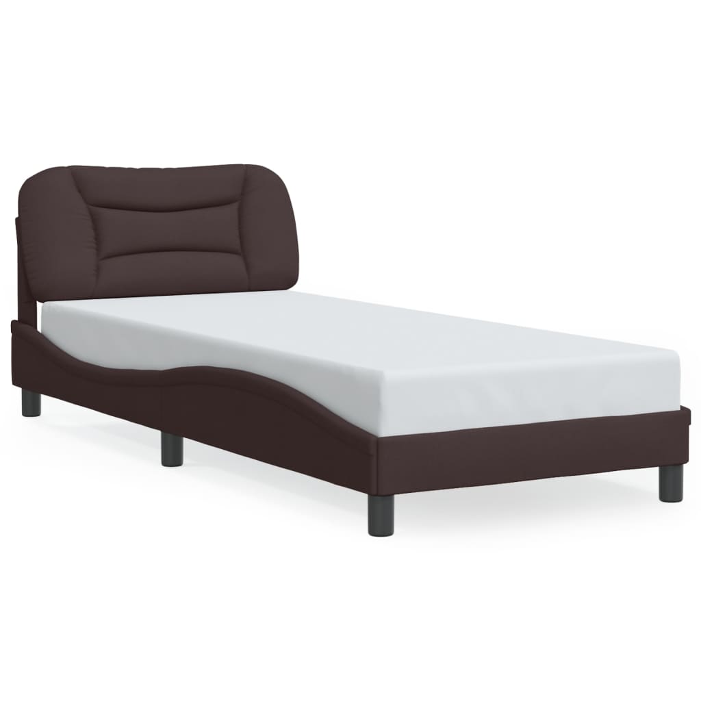 Bedframe zonder matras "Hvar" 90x200 cm stof donkerbruin is nu te koop bij PeponiXL, paradijselijk wonen!