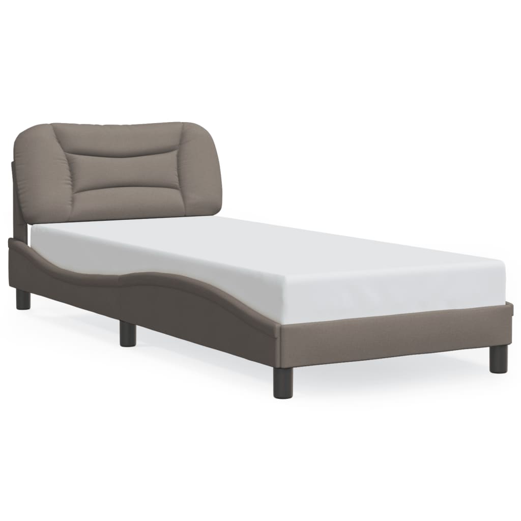 Bedframe zonder matras "Hvar" 90x200 cm stof taupe is nu te koop bij PeponiXL, paradijselijk wonen!