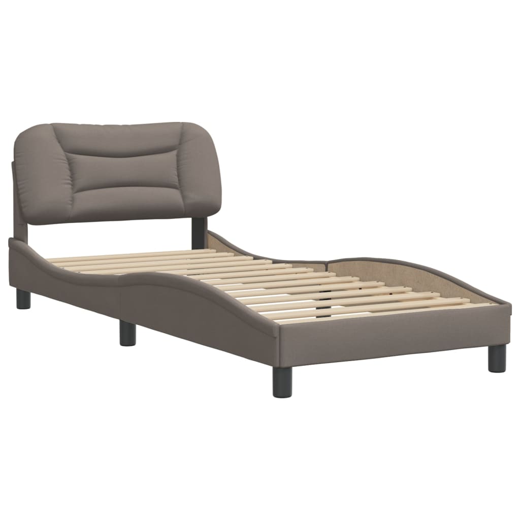Bedframe zonder matras "Hvar" 90x200 cm stof taupe is nu te koop bij PeponiXL, paradijselijk wonen!