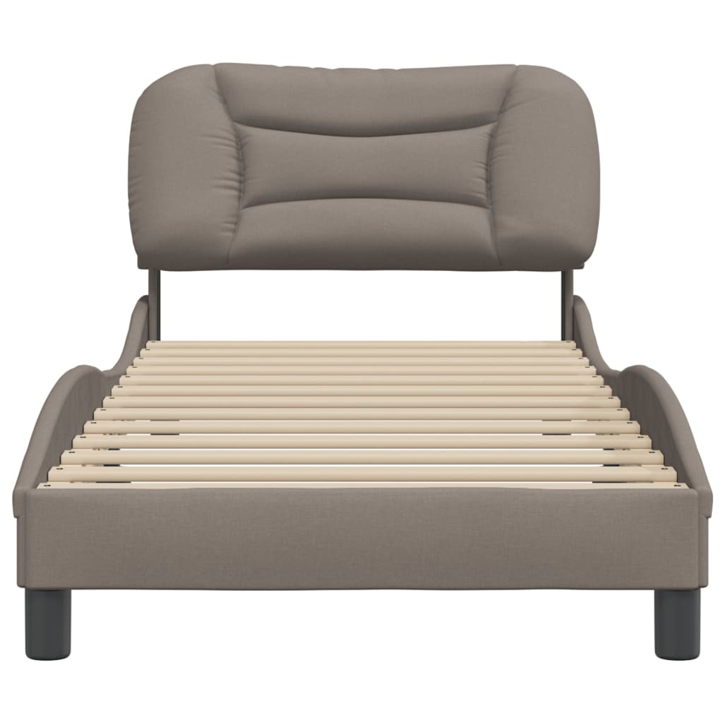 Bedframe zonder matras "Hvar" 90x200 cm stof taupe is nu te koop bij PeponiXL, paradijselijk wonen!